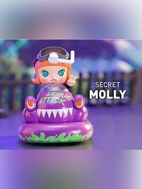 Secret! POP MART & MOLLY “Shark Attack” Bumper Car Series. Discontinued.